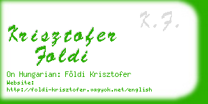 krisztofer foldi business card