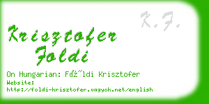 krisztofer foldi business card